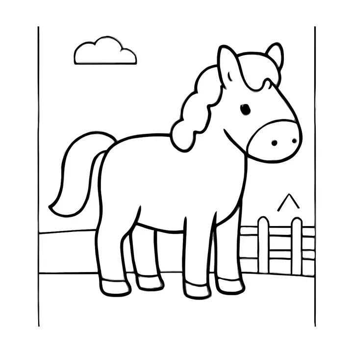 Coloriage Animaux de la ferme pour enfants à imprimer