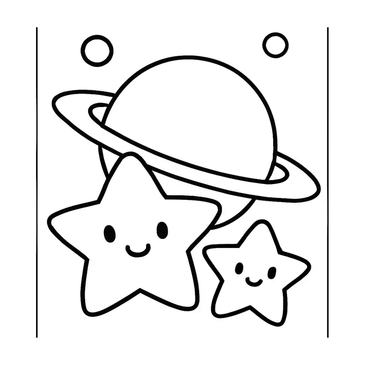 Coloriage Espace pour enfants à imprimer