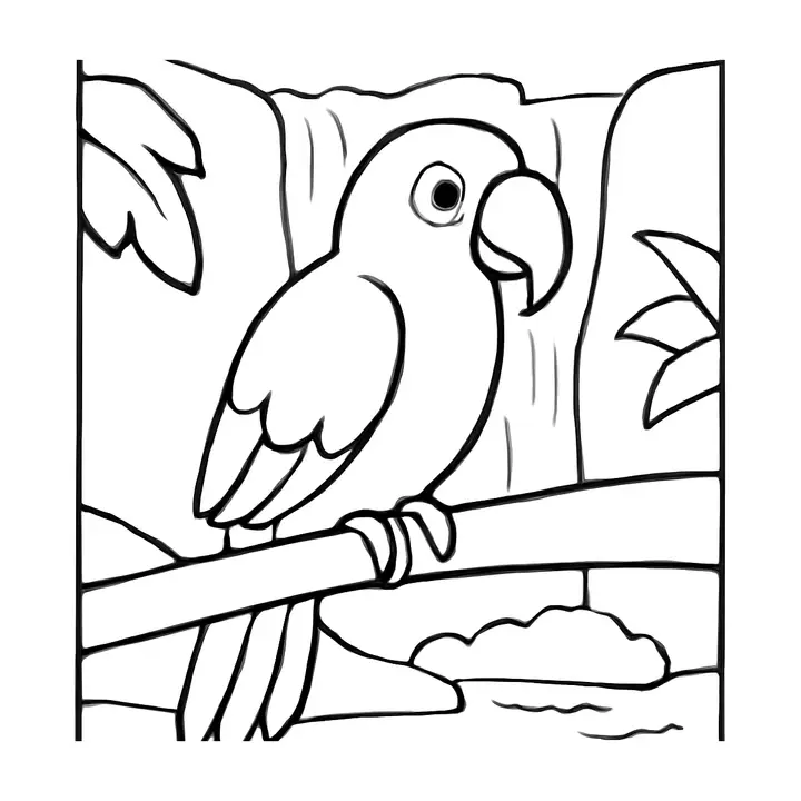 Coloriage Animaux de la jungle facile à imprimer