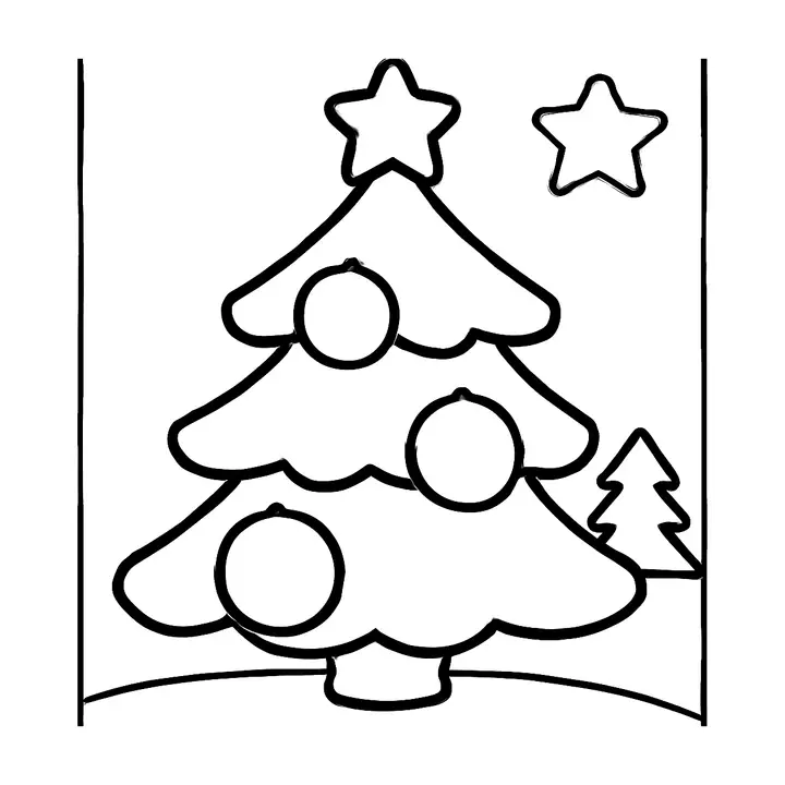 Coloriage Noël facile à imprimer