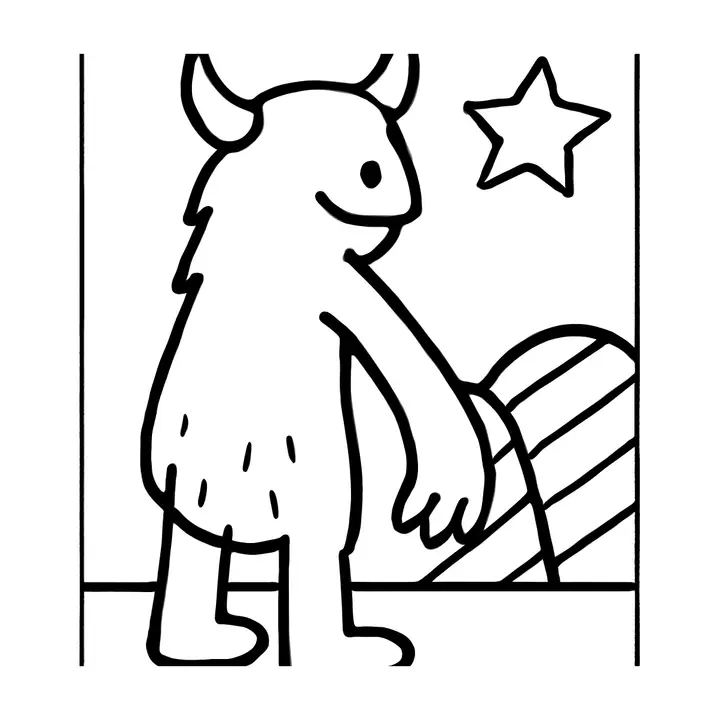 Coloriage de monstres gentils gratuit pour les petits…