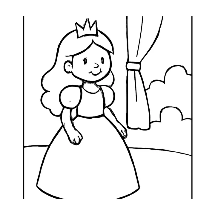 Coloriage princesse magique à imprimer pour les petits…