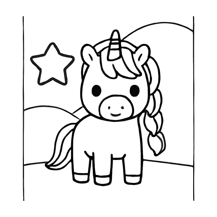 Coloriage licorne féerique gratuit à imprimer