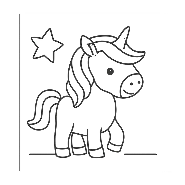 Coloriage licorne féérique à imprimer gratuitement