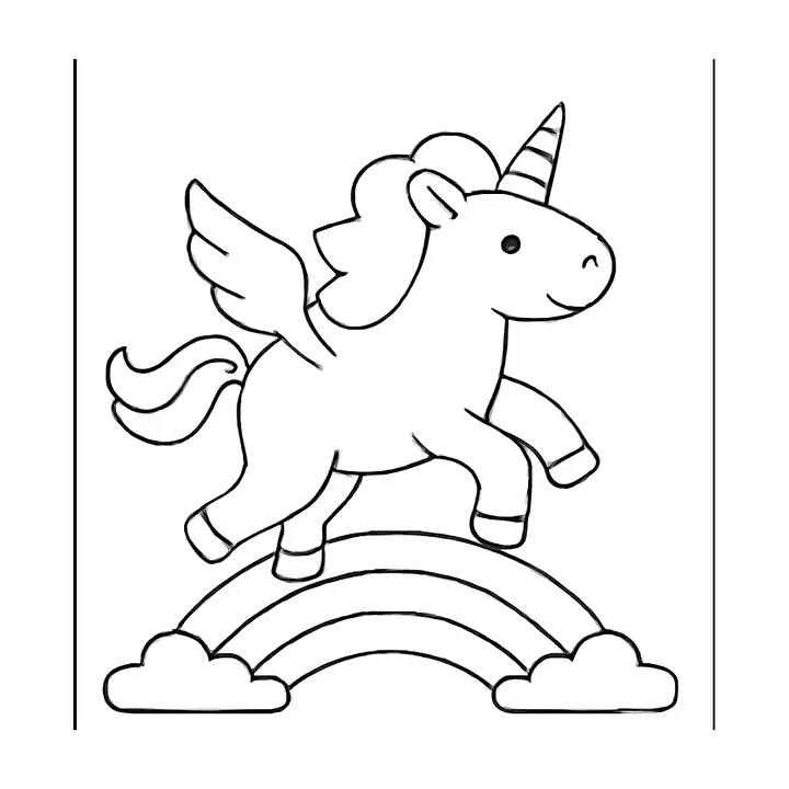 Coloriage licorne féerique gratuit pour petits artistes