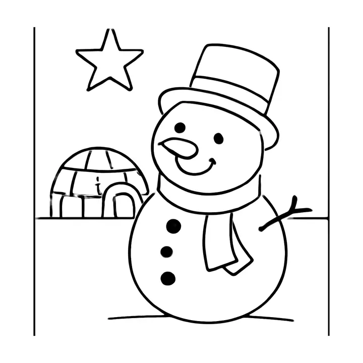 Coloriage снеиге magique à imprimer pour les enfants