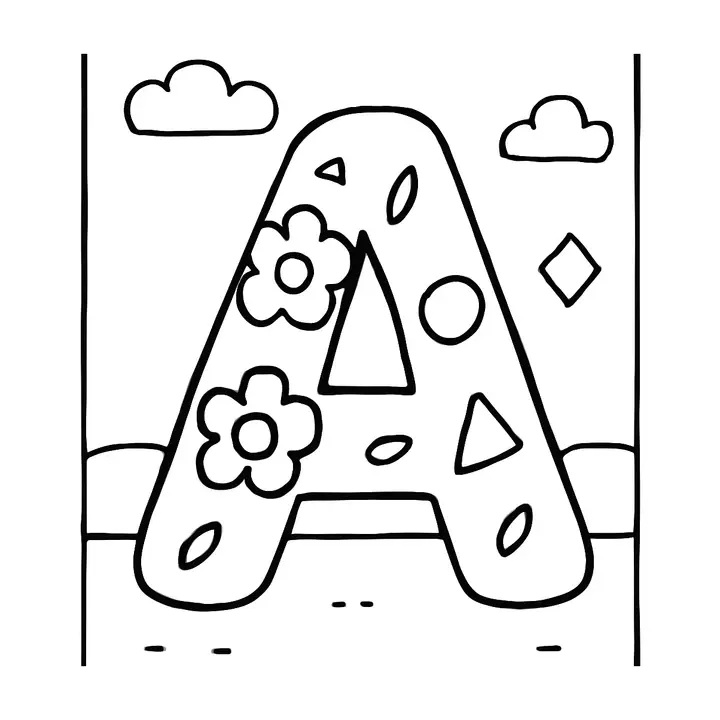 Coloriage alphabet amusant à imprimer pour petits artistes