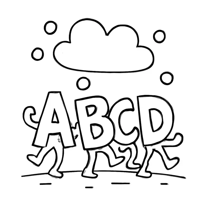 Coloriage alphabet amusant à imprimer pour petits artistes