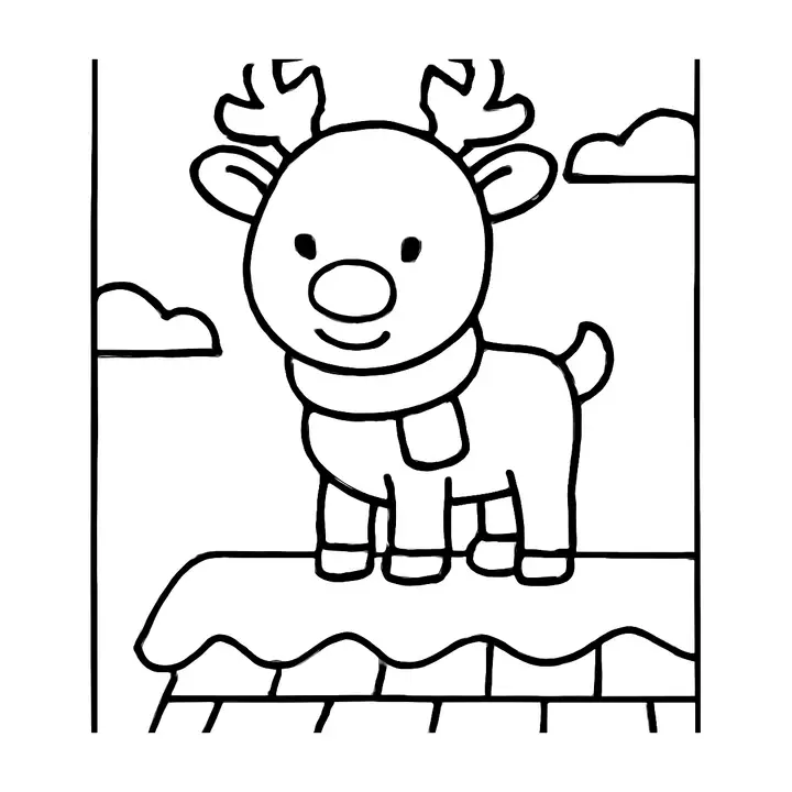 Coloriage joyeux Noël à imprimer pour les petits artistes