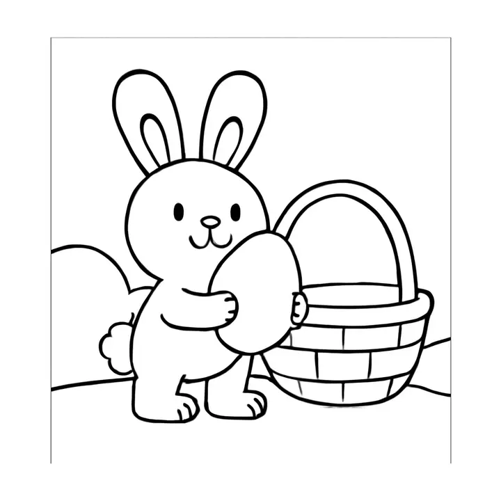 Coloriage Pâques festifs à imprimer pour enfants