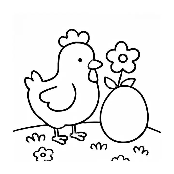 Coloriage de Pâques gratuit pour petits artistes