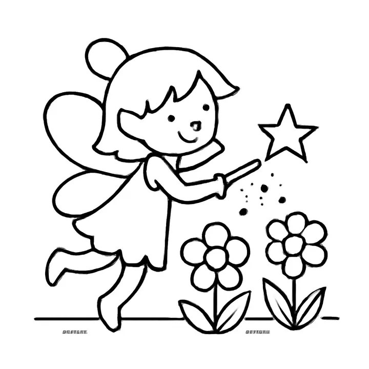 Coloriage féerique pour enfants à imprimer gratuitement