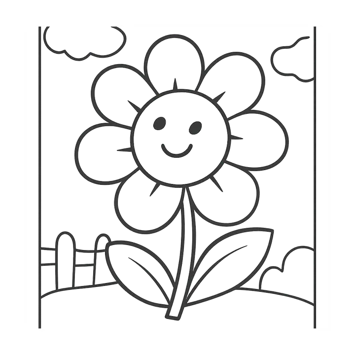 Coloriage de fleurs à imprimer pour les petits artistes