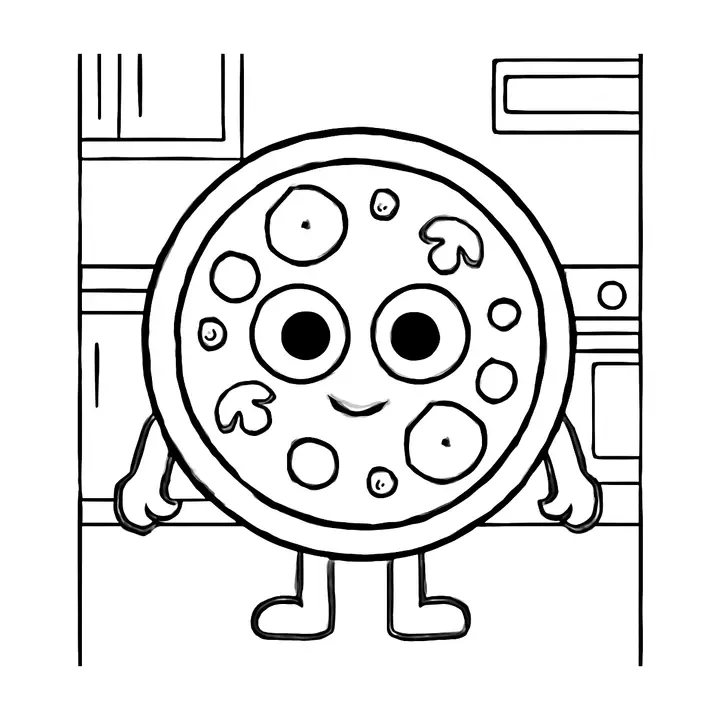 Coloriage gourmand à imprimer pour petits chefs