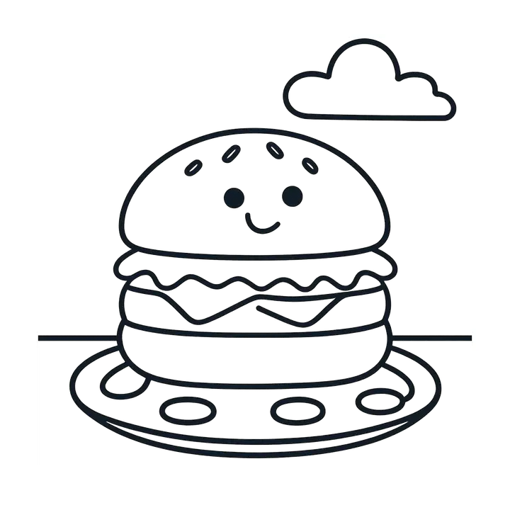 Coloriage gourmand à imprimer pour petits chefs