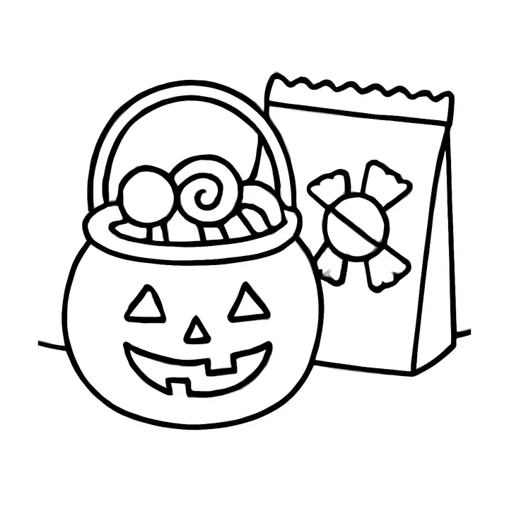 Coloriage Halloween magique à imprimer pour petits monstres