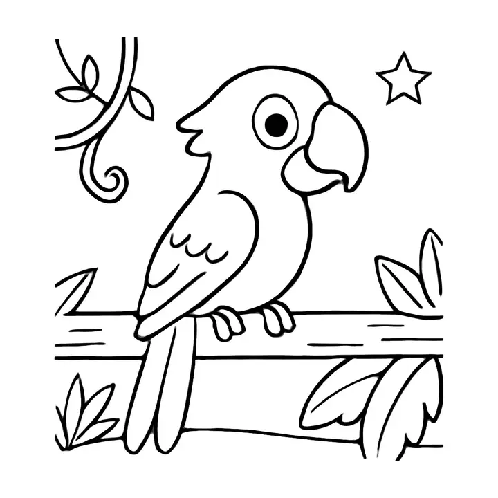 Coloriage jungle : animaux sauvages à imprimer gratuitement