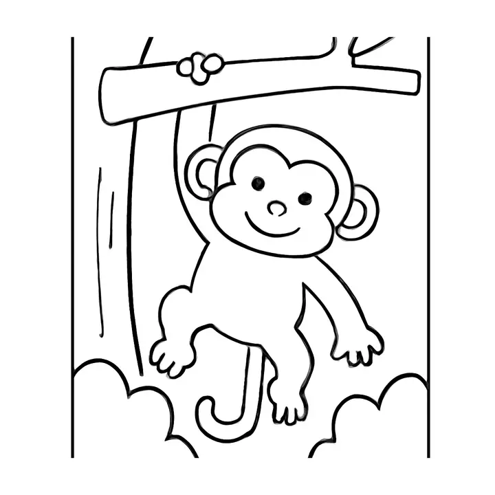 Coloriage jungle sauvage à imprimer pour petits aventuriers