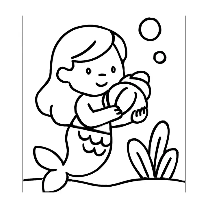 Coloriage féérique de sirènes à imprimer gratuitement