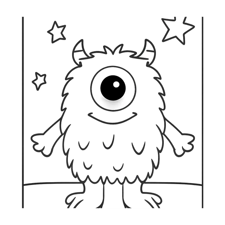 Coloriage de monstres gentils gratuits pour les petits…