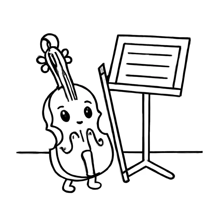 Coloriage mélodieux à imprimer pour petits artistes