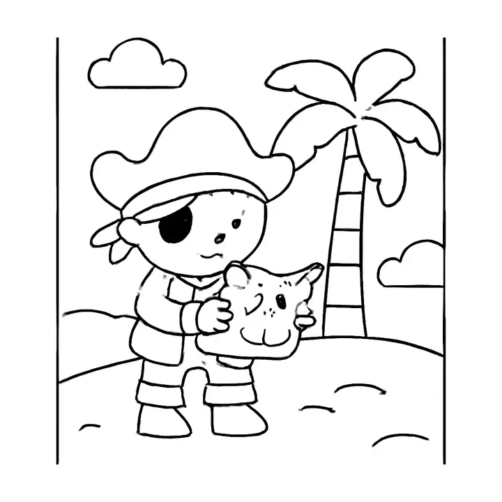 Coloriage de pirates à imprimer pour jeunes aventuriers