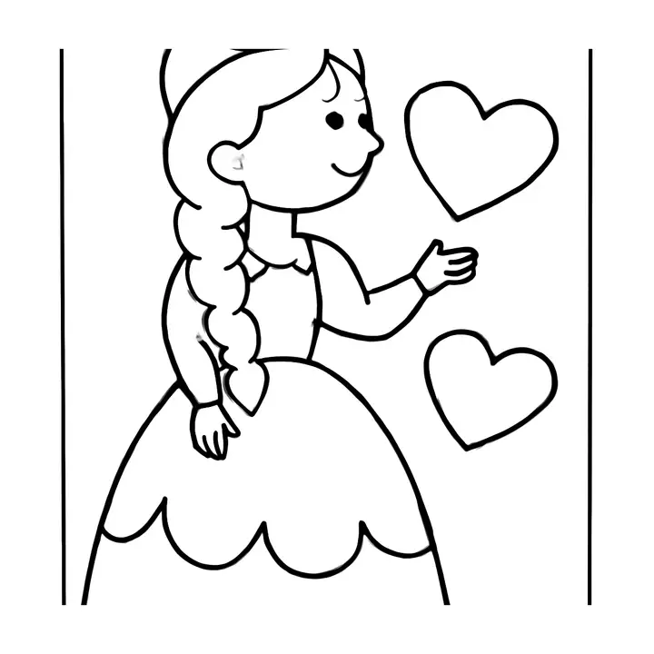 Coloriage princesse féerique à imprimer gratuitement