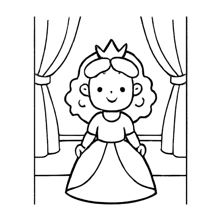 Coloriage princesse féérique à imprimer pour les petits…
