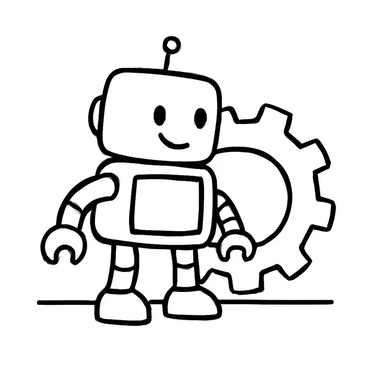 Coloriage de robots amusants à imprimer gratuitement