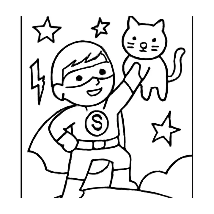 Coloriage super-héros gratuit pour petits artistes