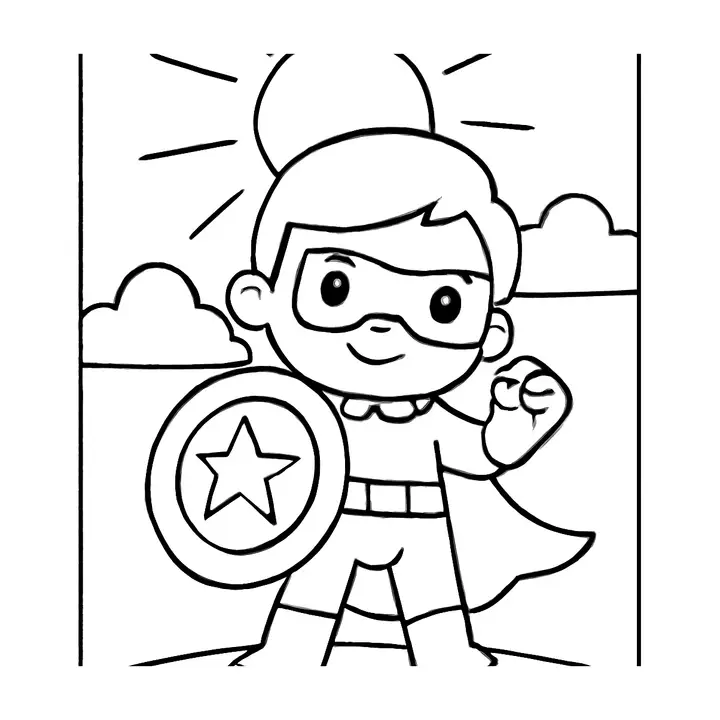 Coloriage super-héros gratuit pour petits aventuriers