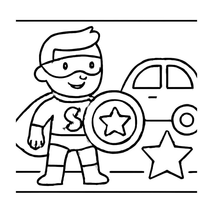 Coloriage super-héros gratuits pour petits champions