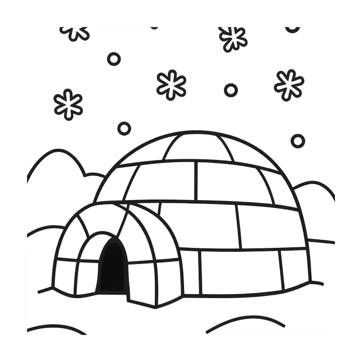 Coloriage neige magique à imprimer pour enfants