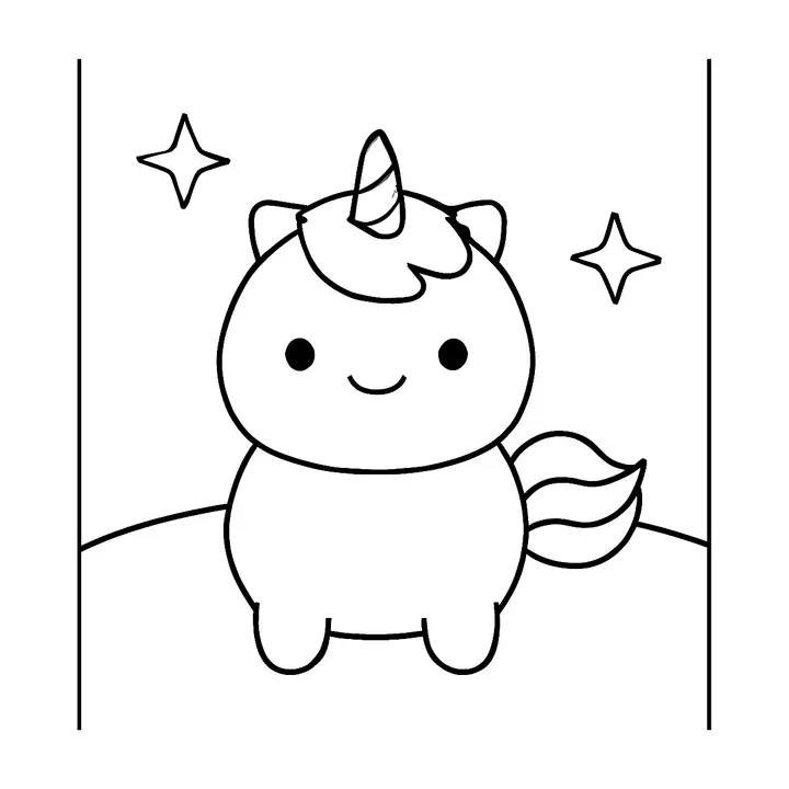 Coloriage Kawaii à imprimer