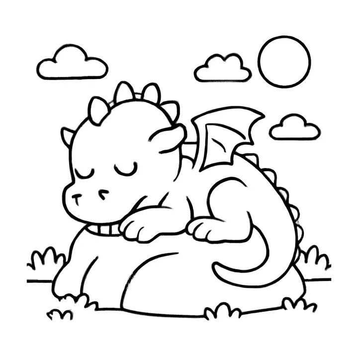Coloriage Dragons à imprimer