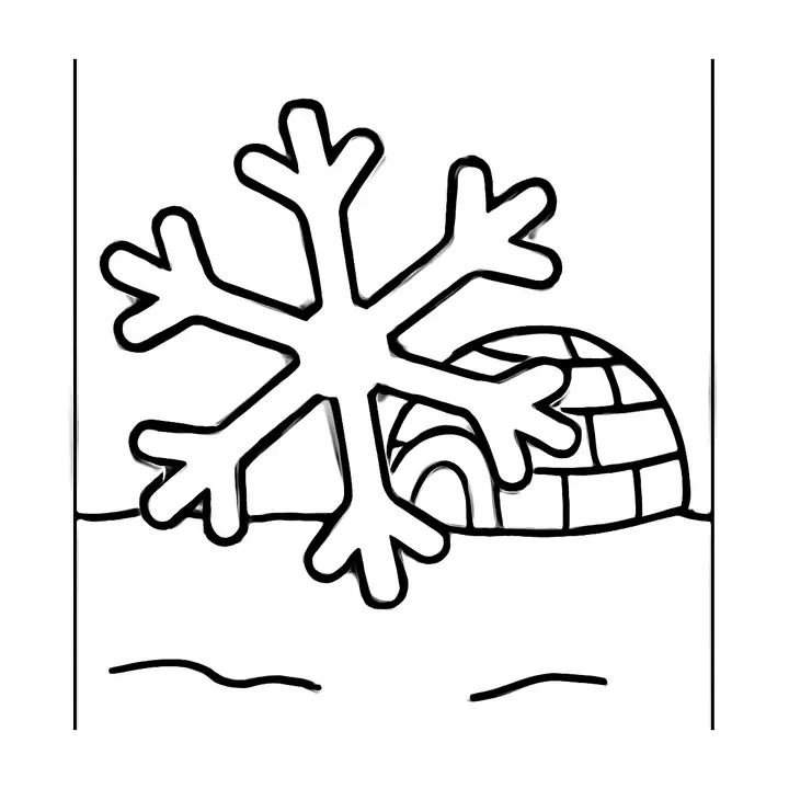 Coloriage Neige et hiver à imprimer