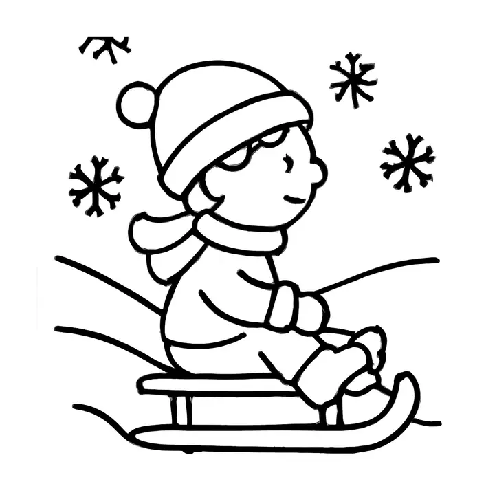 Coloriage Neige et hiver à imprimer