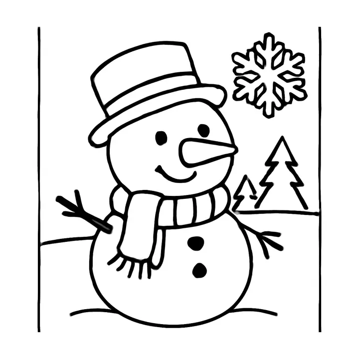 Coloriage Neige et hiver à imprimer