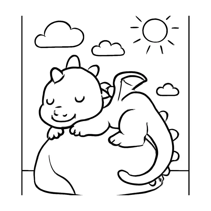 Coloriage Dragons à imprimer