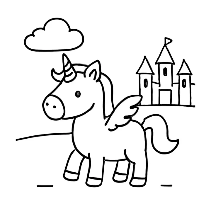 Coloriage Licornes à imprimer