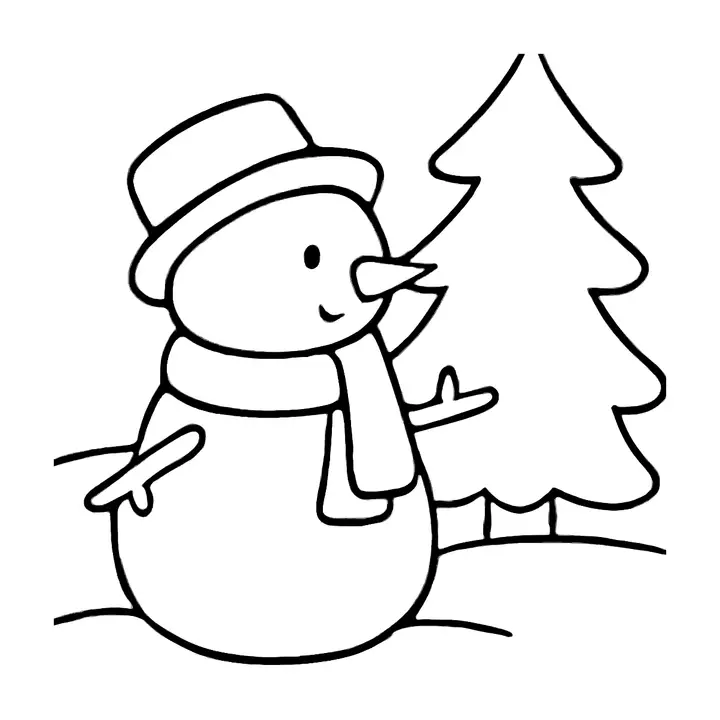 Coloriage Neige et hiver à imprimer