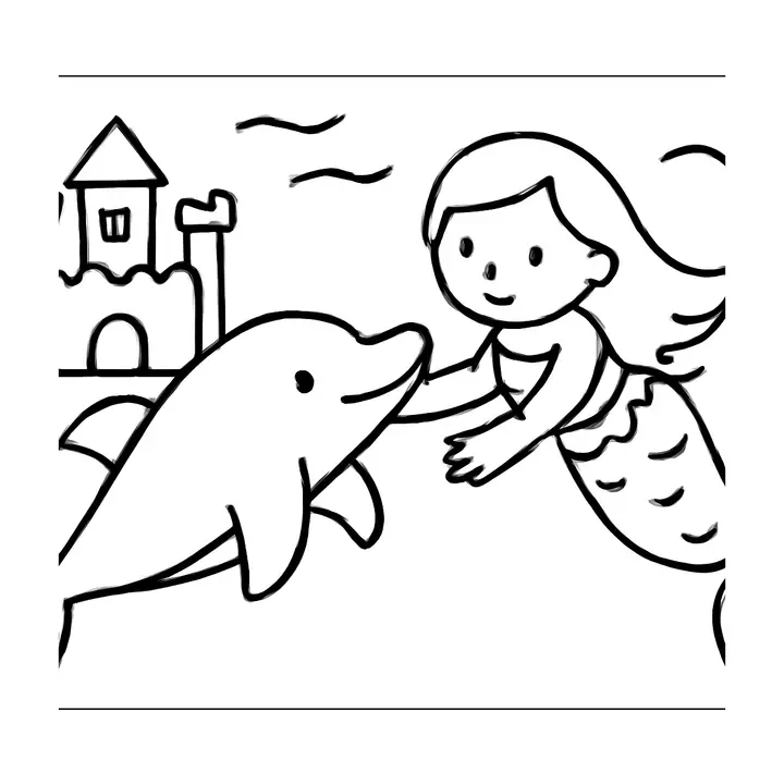 Coloriage Sirènes à imprimer